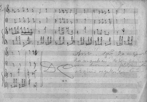 Manuscrito da música Corta-jaca