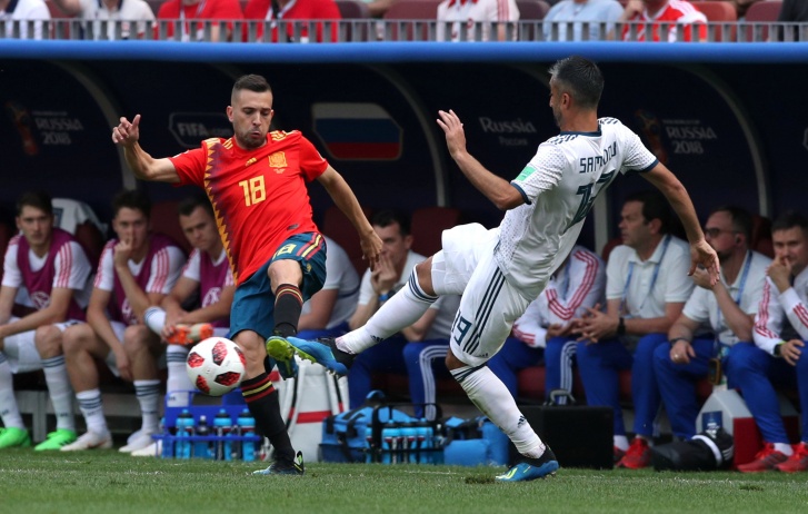 Jogo entre Espanha e Rússia pelas oitavas de final da Copa do Mundo 2018