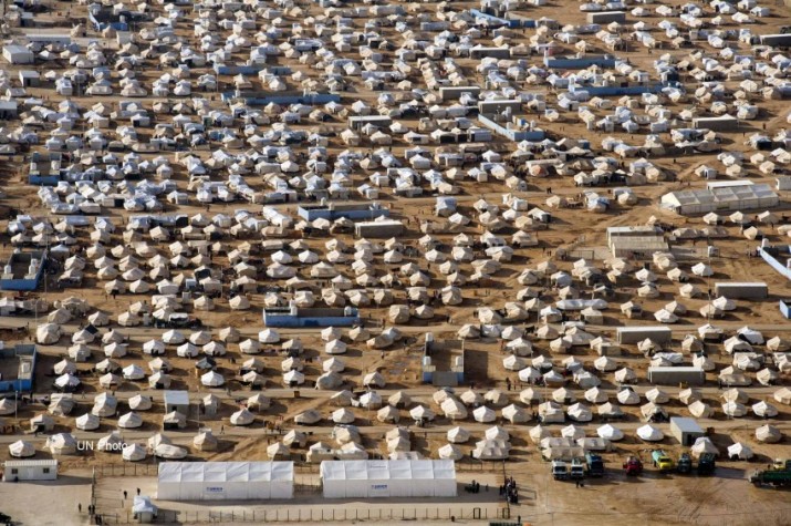 Mafraq – Jordânia – Vista de campo de refugiados Za’atri na Jordânia que vem abrigando centenas de milhares de sírios 