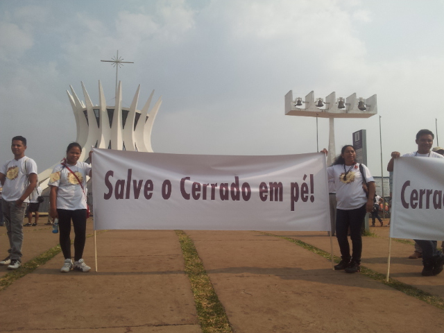 Manifestação em Brasília pede a preservação do Cerrado