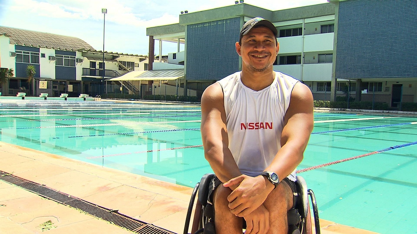 Nadador paralímpico Clodoaldo Silva, conhecido como tubarão das piscinas.