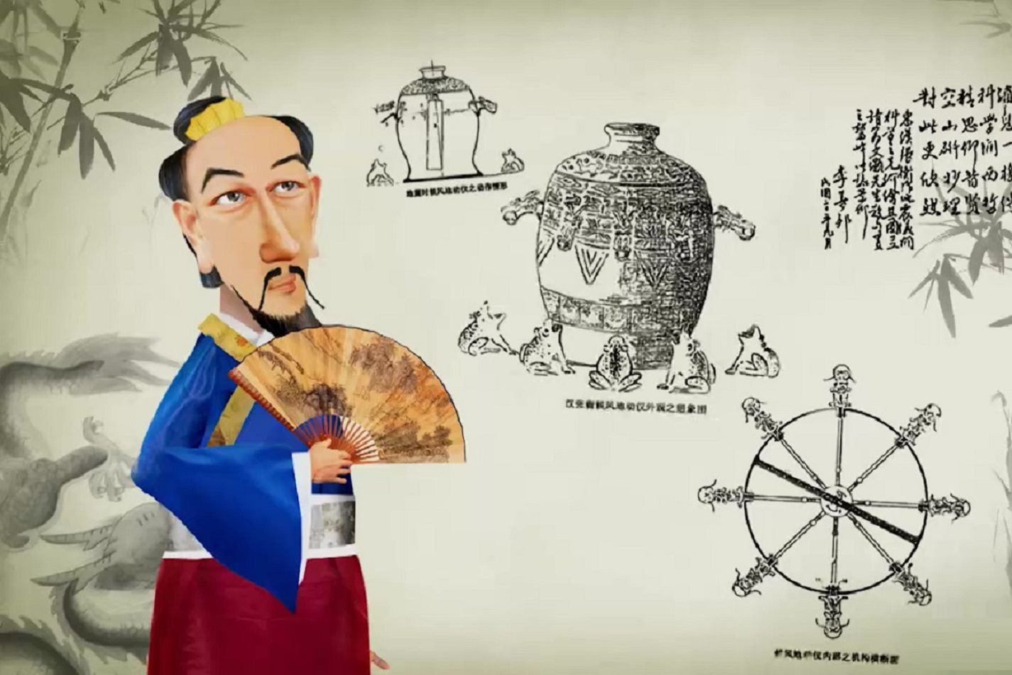 Animação mostra como o inventor chinês Zhang Heng desenvolveu o sismógrafo